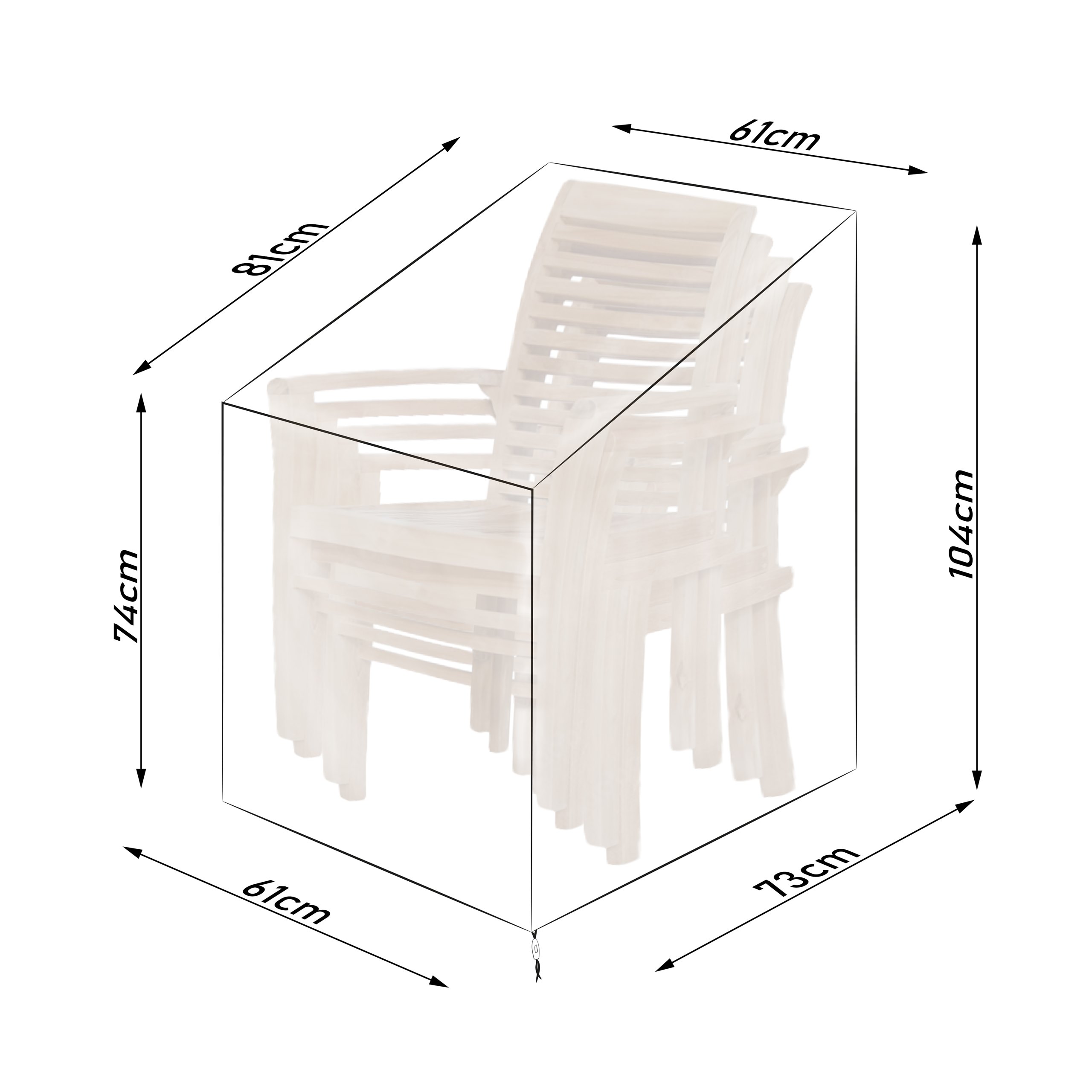 Wymiary Pokrowca na krzesło ogrodowe