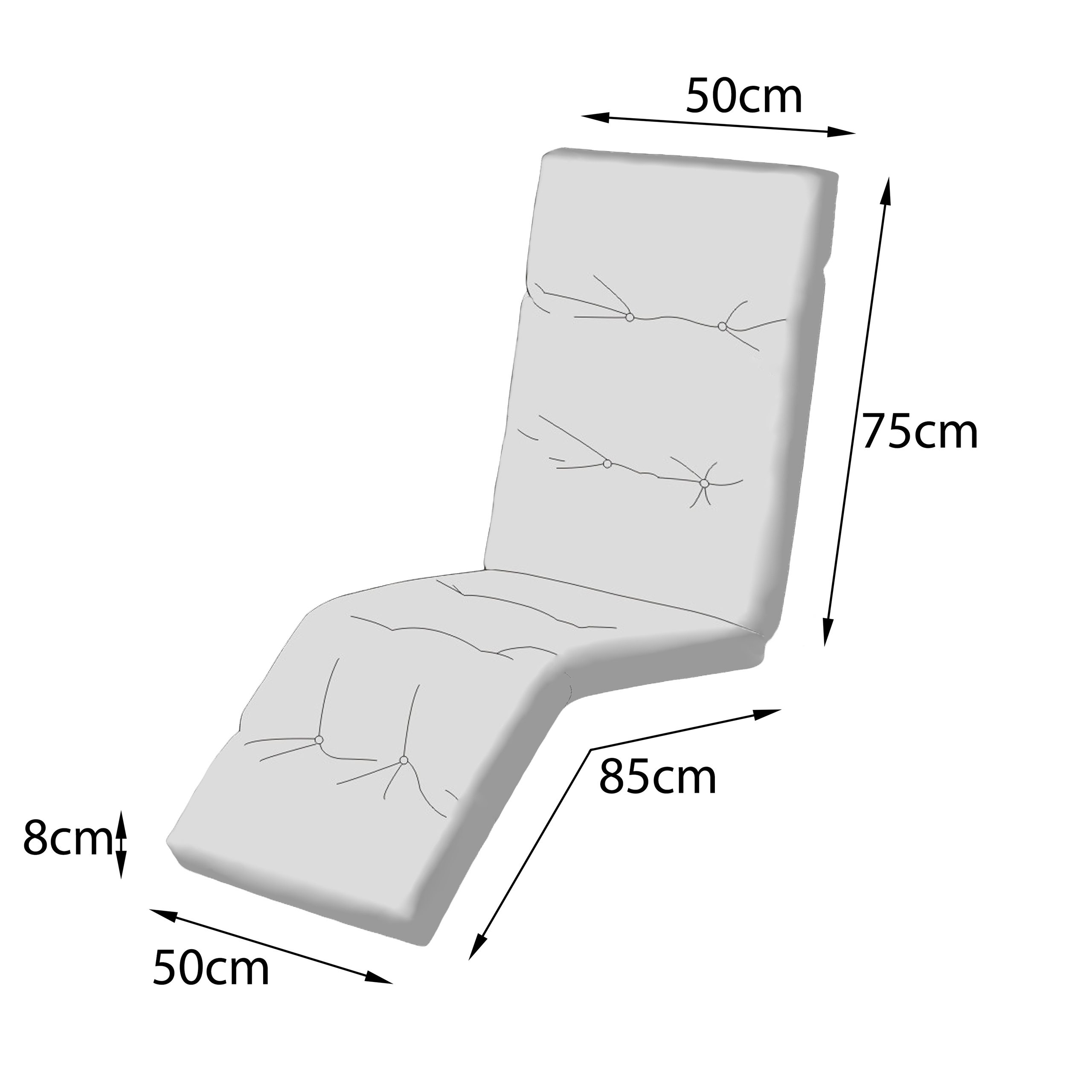 Poduszka ogrodowa na leżak z podnóżkiem - Ilona Light