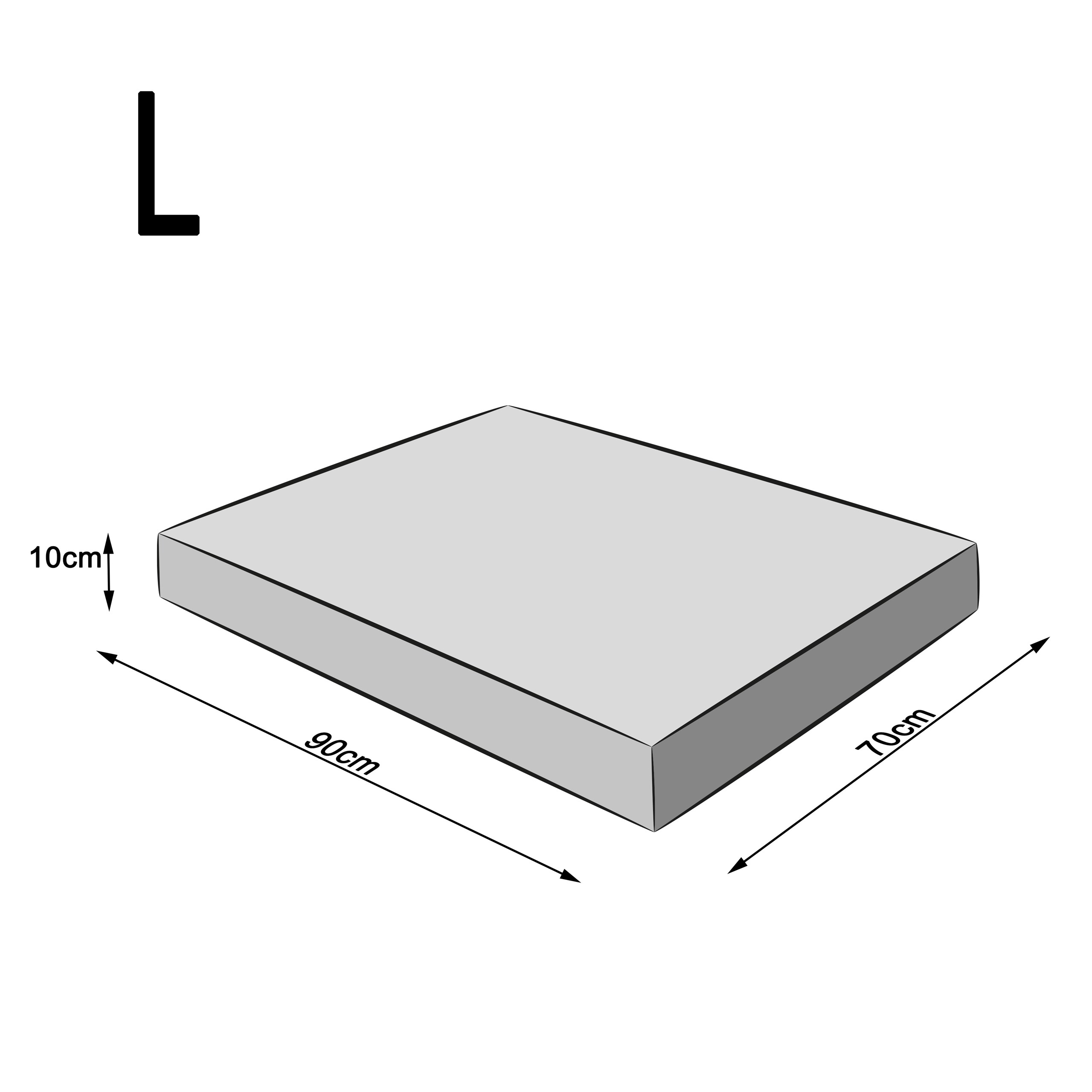 Wymiary Materac L