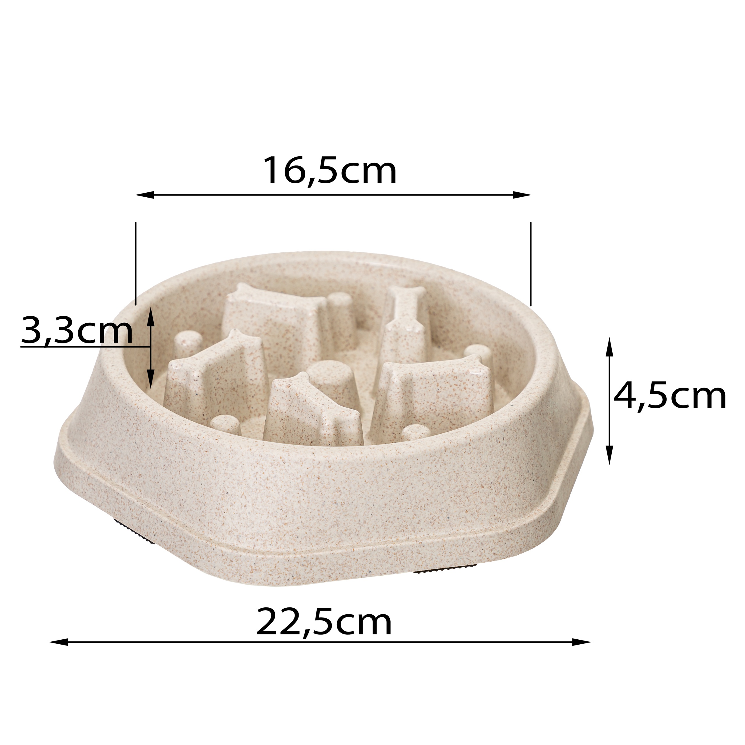 Miska spowalniająca jedzenie - wymiary