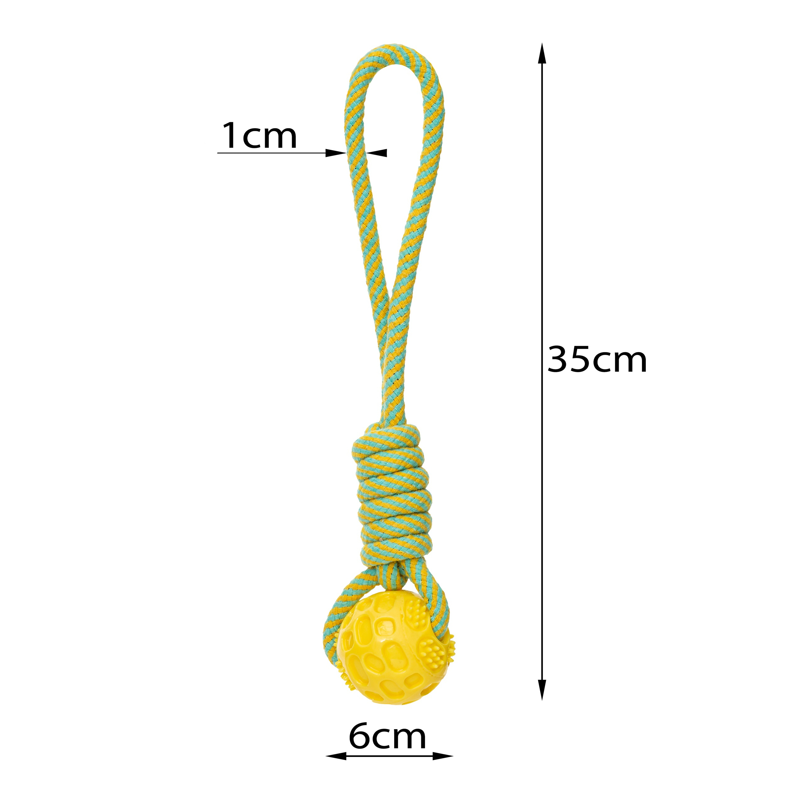 Piłka na sznurku - wymiary