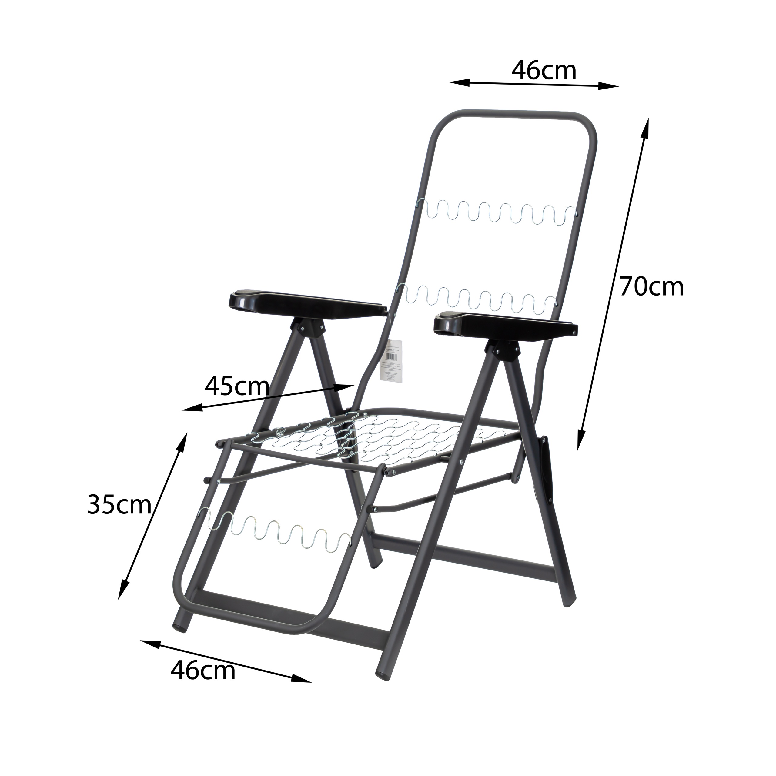 Stelaż leżaka ogrodowego - Star - wymiary