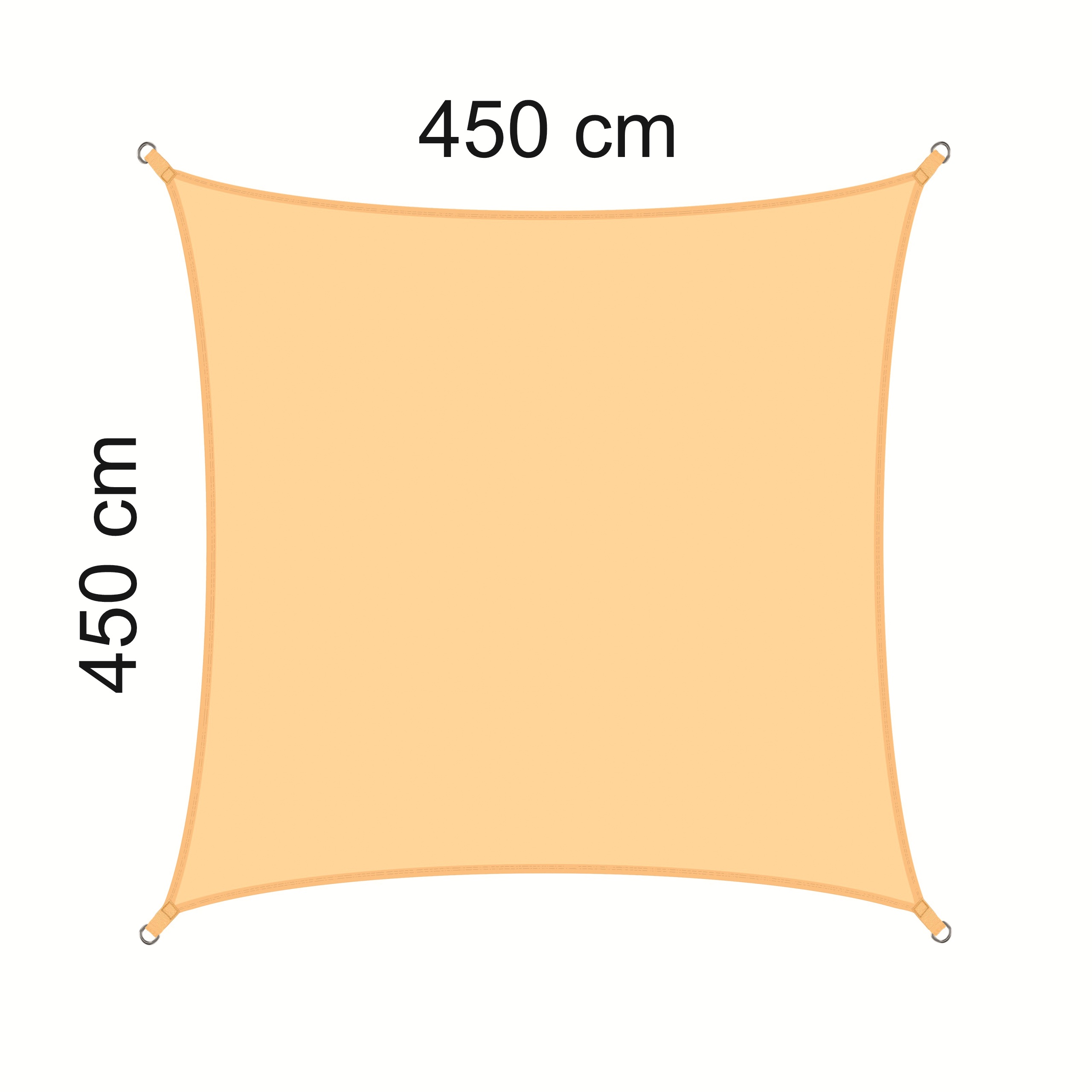 Żagiel przeciwsłoneczny w kształcie kwadratu