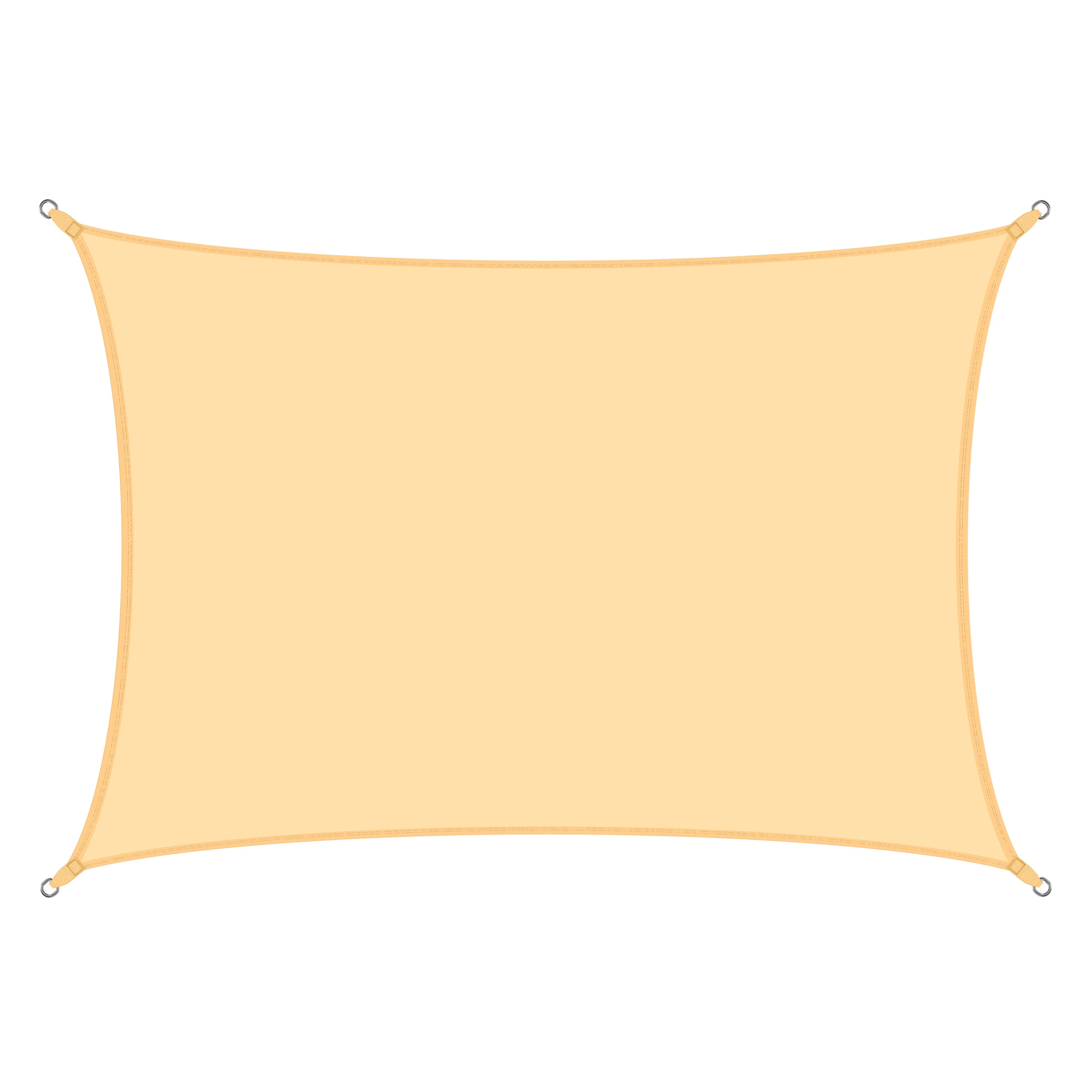 Żagiel przeciwsłoneczny w kształcie prostokąt