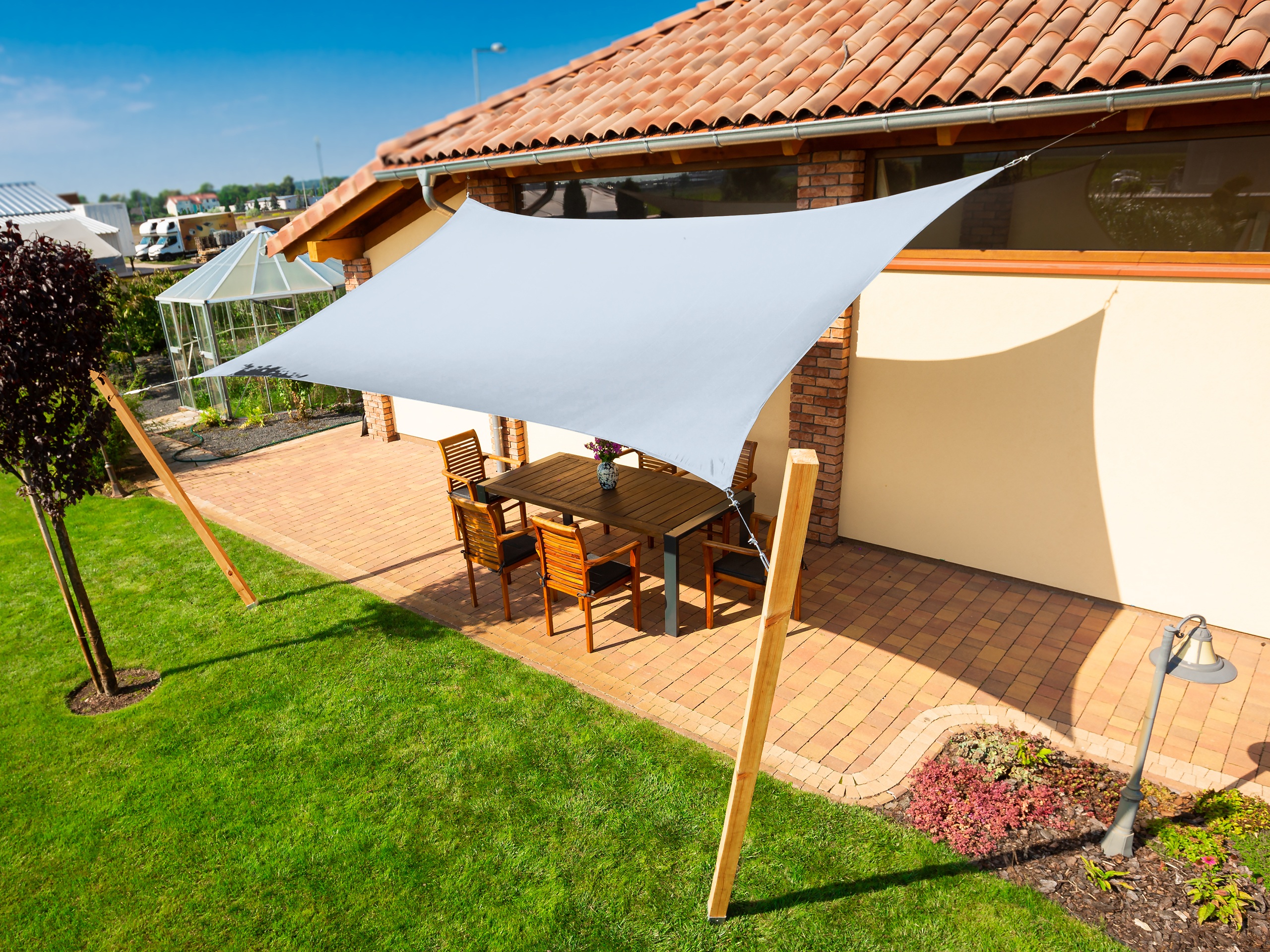 Żagiel przeciwsłoneczny w kształcie prostokąt