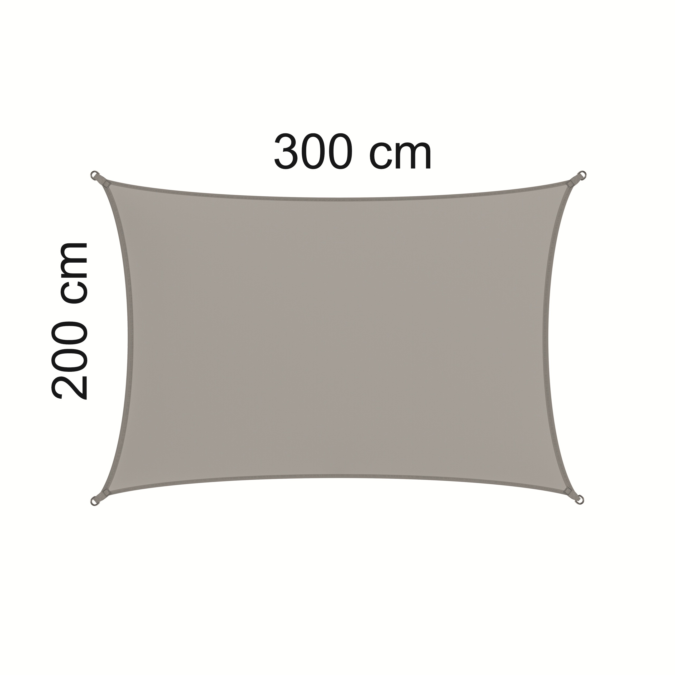 Żagiel przeciwsłoneczny w kształcie prostokąt