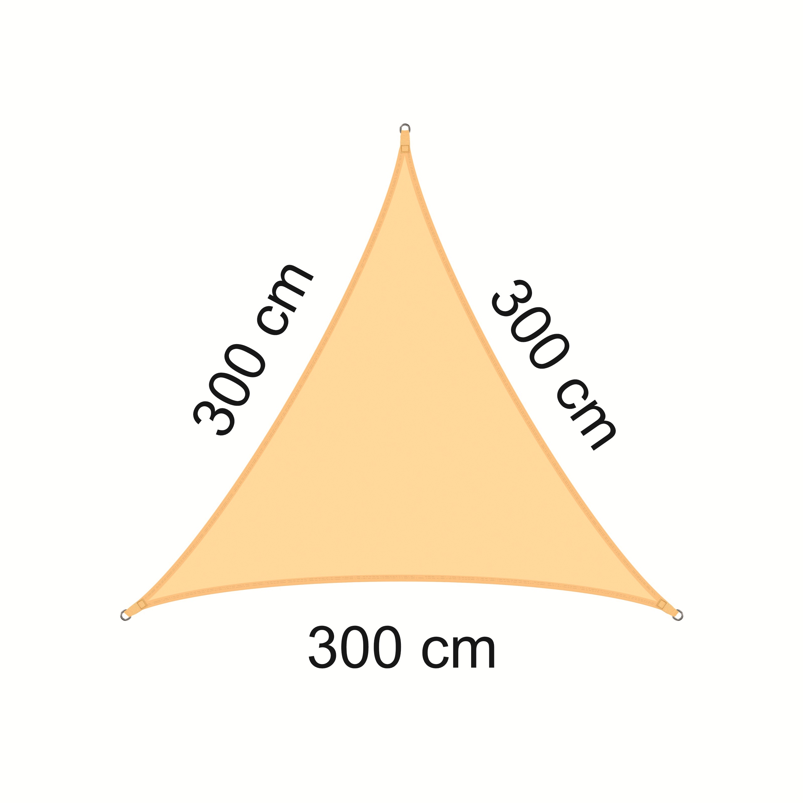 Żagiel przeciwsłoneczny w kształcie trójkąta równoramiennego