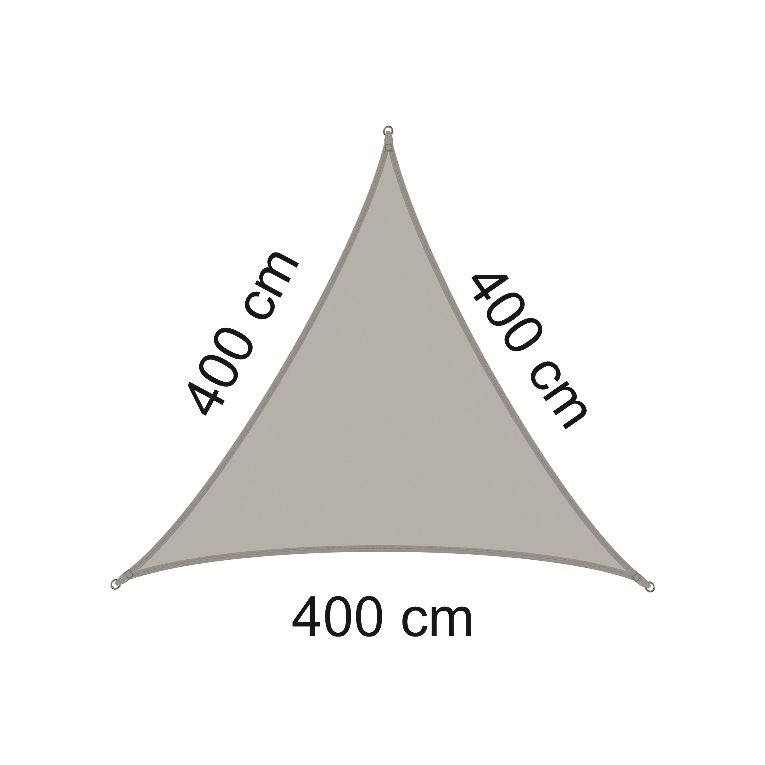 Żagiel przeciwsłoneczny w kształcie trójkąta równoramiennego
